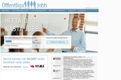 Screenshot of Offentligajobb