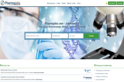 Screenshot of Pharmajobs.com