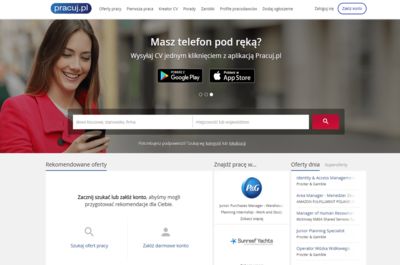 Screenshot of Pracuj