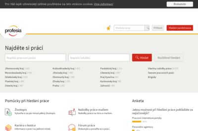 Screenshot of Profesia.cz