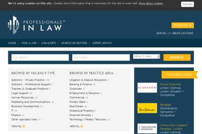 Screenshot of Professionals in Law