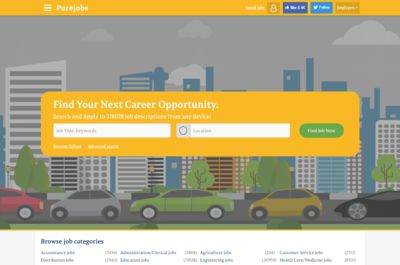 Screenshot of Pure-Jobs.com