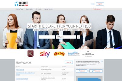 Screenshot of Recruit Ireland