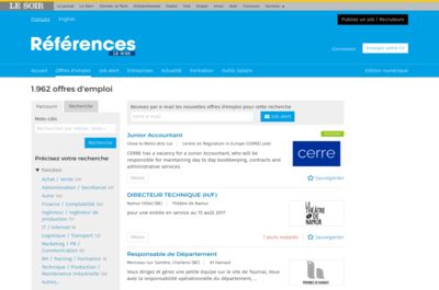 Screenshot of References.be