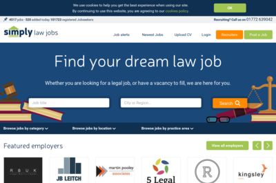 Screenshot of Simply Law Jobs