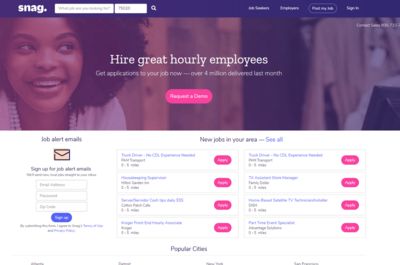 Screenshot of SnagaJob