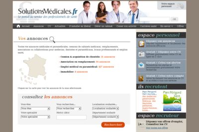 Screenshot of Solutions Medicales