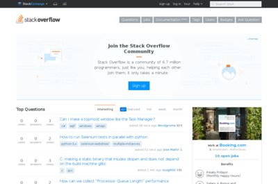 Screenshot of Stack Overflow