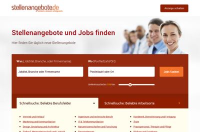 Screenshot of Stellenangebote.de