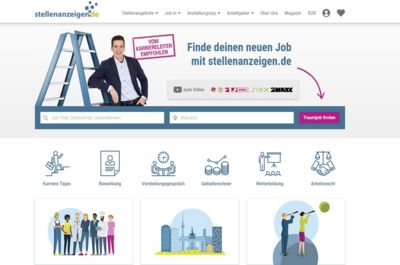 Screenshot of stellenanzeigen.de