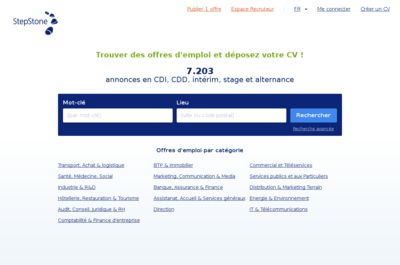 Screenshot of StepStone