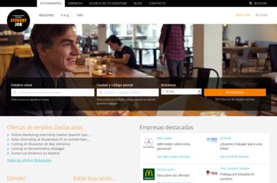 Screenshot of StudentJob