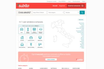 Screenshot of Subito