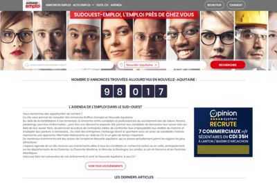 Screenshot of Sud Ouest Emploi