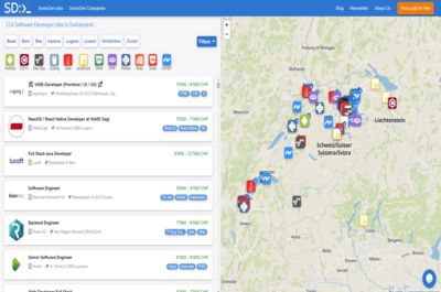 Screenshot of SwissDev Jobs
