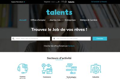 Screenshot of Talents.tn