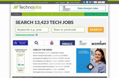 Screenshot of Technojobs