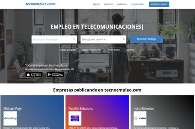 Screenshot of tecnoempleo.com