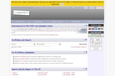 Screenshot of theExMILITARYjob.com