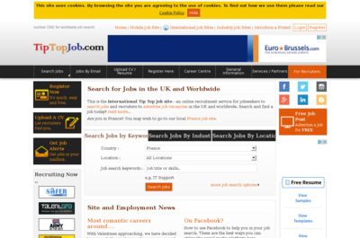 Screenshot of TipTopJob