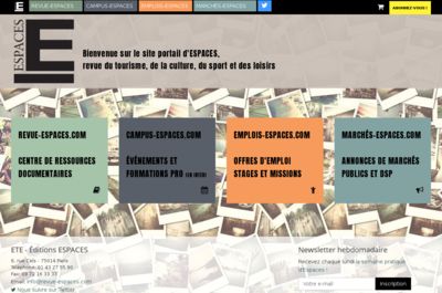 Screenshot of tourisme-espaces.com