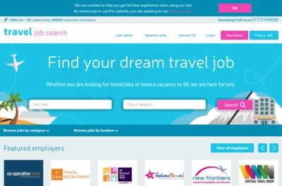 Screenshot of Travel Job Search