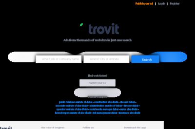 Screenshot of Trovit Middle East