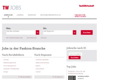 Screenshot of TW Jobs