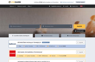 Screenshot of Visidarbi