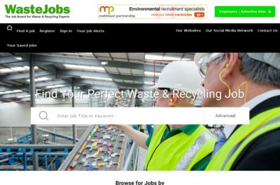 Screenshot of WasteJobs