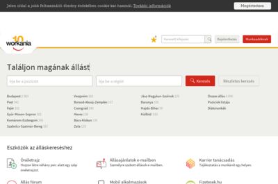 Screenshot of Workania.hu