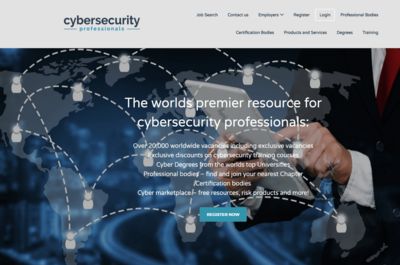 Screenshot of www.cybersecurity-professionals.com