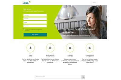 Screenshot of Xing