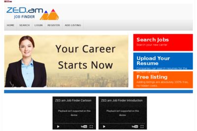 Screenshot of ZED.am Job Finder